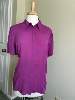 Investments Magenta Button Down Shirt